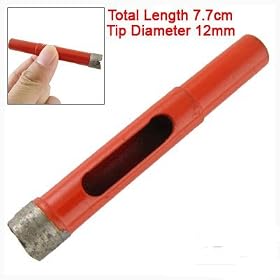 12mm Dia. Diamond Tipped Hole Saw Straight Shank Drill Core Bit