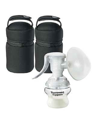 Tommee Tippee Manual Breast Pump - Includes 2 free Bottle Bags