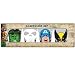 Marvel Heroes (Clear Glass) 4-piece 1-ounce Shot Glass Set