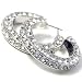 Clear Rhinestone Triple-Sided Hoop Earrings Fashion Jewelry