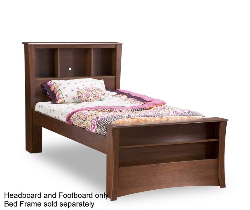 Twin Size Bookcase Headboard and Footboard in Classic Cherry Finish Twin Size Bookcase Headboard and Footboard in Classic Cherry Finish
