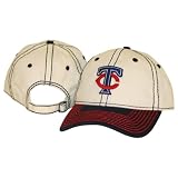 MLB Teams Contrast Stitch Adjustable Baseball Hat - Minnesota Twins