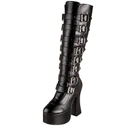 Demonia Plateau Stiefel SLUSH-249 - PU Schwarz 36 EU