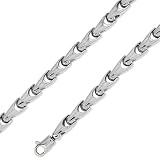 14K Solid White Gold Hip Hop Bullet Chain Necklace 6.5mm  24″ thumbnail