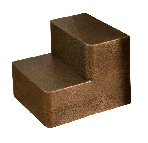 Barclay Hammered Copper Steps for Tub