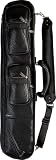 Pro Series Black Genuine Leather 4 butt/8 Shaft Billiards Pool Cue Case - Billiards Equipment