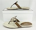 Coach Petra Khaki Op Art Butterfly Sandals Shoes New