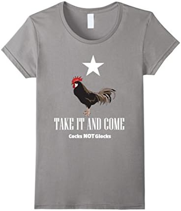 Women's Cocks Not Glocks 2016 UT Austin Protest Funny T-Shirt  Large Slate