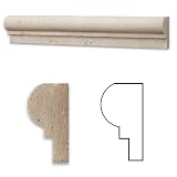 Light 2 X 12 Travertine Chair Rail Ogee-1 Molding