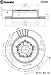 Automotive : Brembo 25538 Rear Disc Brake Rotor