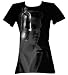 Elvis Presley American Singer Icon The King Of Rock n Roll MICROPHONE Juniors Black T...