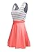 OMEYA.WANSHIDA.Women's Open Back Sleeveless Sexy Hollow Out Slim Fit Stripe Casual Cocktail Cute Mini Dress