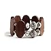 Wooden and Copper Beads Brown Bracelet Wood if I Could Bracelet [Brown/Silver]