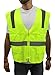 XXL / Ansi Class 2 High Visibility Safety Vest: Solid Lime Front/ Mesh Back