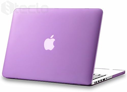 Steklo - Light PURPLE Rubberized Hard Case for MacBook Pro 15.4" Retina Display (Models: A1398) Cover Shell - Light PURPLE