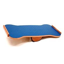3B Scientific W15075 Eucalyptus Wood Lateral Balance Rocker Board 0-12 Degree Angles, 26.5" Length x 13.2" Width x 4" Height