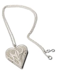 Silver locket necklace, Loving Heart - Fair Trade Filigree Heart Locket Necklace