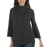 Mossimo Black: Mock Neck Cardigan - Heather Gray