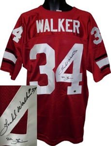 Herschel Walker Signed Georgia Bulldogs Red Russell Athletic Jersey - 82 Heisman