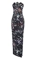 Gothic Rose Print Maxi Dress