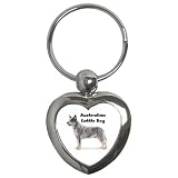 Australian Cattle Dog Key Chain (Heart)