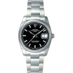 [ロレックス] ROLEX 腕時計 パーペチュアルデイト 115200 ブラック バー（夜光インデックス） メンズ [並行輸入品]