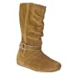 Girls' Xhilaration&reg; Felda Suede Slouch Boots - Chestnut