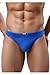 Louis Rouse Men's Solid Color Ice Silk Briefs Thong Navy Blue
