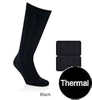 2 Pairs of Long Wool Blend Thermal Socks
