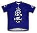 Keep Calm and Pedal On Short Sleeve Cycling Jersey for Men