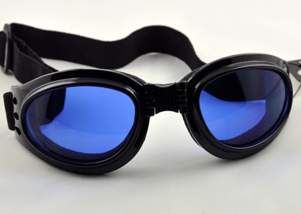 Blue Lens Goggles Sunglasses Goth Anime Cosplay Biker