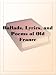 Search : Ballads, Lyrics, and Poems of Old France