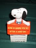 RARE! Peanuts SNOOPY Soft Cloth DOLL in HOUSE by Applause