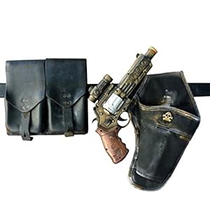 Steampunk GUN HOLSTER BELT Victorian laser light and sound Zombie Fall Out toy