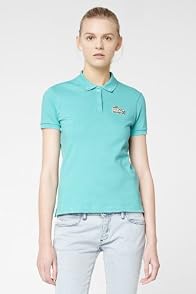 L!VE Short Sleeve Stretch Pique Beaded Croc Polo