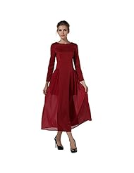 Long Sleeves Chiffon/Cotton/Polyester  Dress