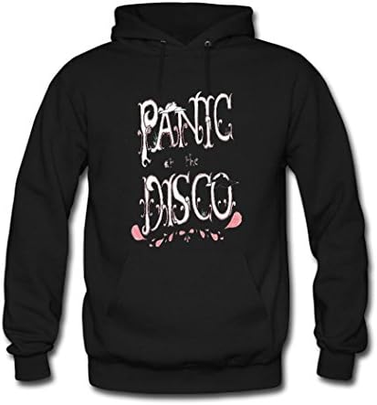 Youcshi Men's Classic Pullover Long Hoodie Panic At The Disco Sweatshirts Large Black