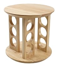 T&G Gift Range Revolving Spice Rack in Hevea Wood for 12 Spice Jars