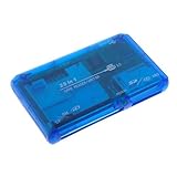 Mini All-in-1 Memory Card Reader Blue Compatible with: Secure Digital: miniSD (with adapter), microSD/TransFlash (with adapter), Compact Flash: CF I, CF II, CF Ultra II, MicroDrive, xD Picture Cards, Memory Stick: Memory Stick, Memory Stick Pro, Memory Stick Duo, Multimedia Card: MMC I, MMC II, RS-MMC, HS-MMC - Compatible with Sony, SanDisk, Toshiba, Lexar