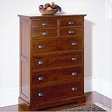 Chatham 20-01 (Distressed Antique/ Pewter) Kittery Point Cherry 8 Drawer Chest Finish: Distressed Antique, Hardware: Pewter Cup Pulls
