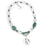 Barse Sterling Silver Turquoise & Crystal Necklace
