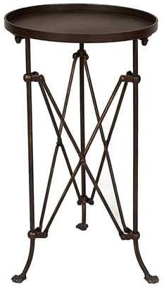14-1/4" Round X 25" H Metal Table, Bronze Finish.