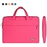 Qishare 13 13.3" Pink Tablet / Laptop / Chromebook / Macbook/ Ultrabook Multi-functional Neoprene Business Briefcase Sleeve Pouch /Messenger Case Tote Bag Cover with Handle and Carrying Strap for Acer / Asus / Dell / Fujitsu / Lenovo / Hp / Samsung / Sony / Toshiba Computer, Suitable for Students/computer Worker/women/men/ladies/girls/boys/teens Design (Pink, 13.3'')