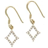 Vermeil (24K Gold over Sterling Silver) Diamond cz Earrrings