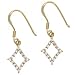 Vermeil (24K Gold over Sterling Silver) Diamond cz Earrrings
