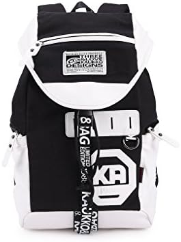 CHADA Casual Rucksack for School Laptop Daypack Backback Black