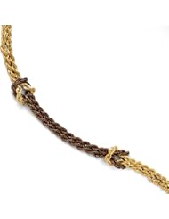 Leslies 14k w/ Chocolate Rhodium Bracelet Length 7"