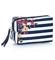 Nautical Floral Print Mini Cosmetic Purse