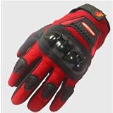Street Bike Motorcycle Gloves A9 Red (Med)