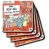 Londons Times Religion Heaven Hell Cartoons - No Caffeine This Is Hell - Coasters